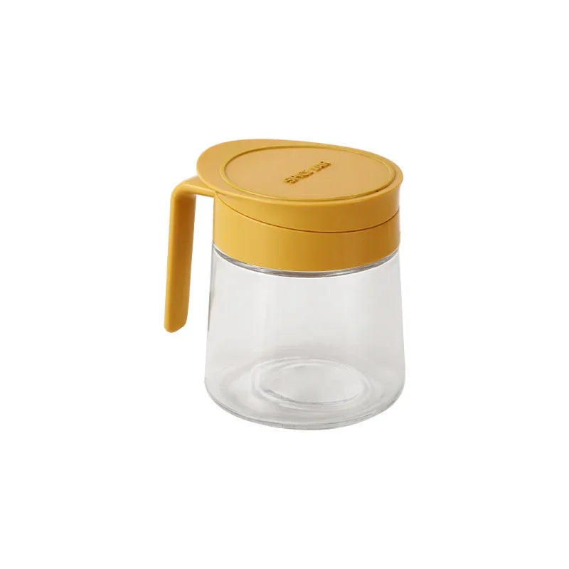 DecorBites™ Glass Seasoning Jar with Spoon, Flip-Top Salt Shaker Kitchen Set