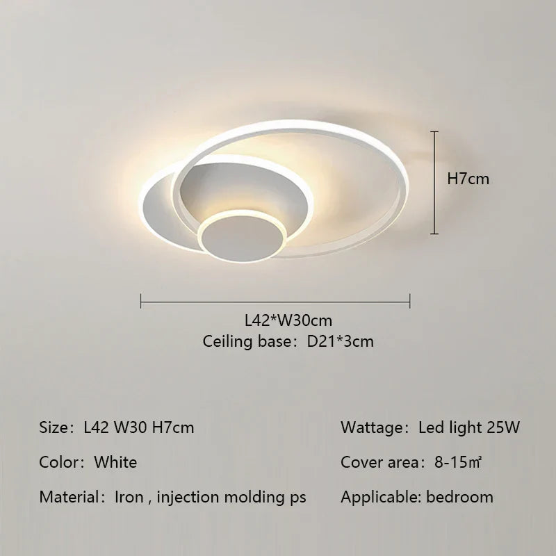 Decorbites™ Kreise LED Deckenleuchten Modernes Minimalismus Dimmbare Schlafzimmerlampenarmaturen
