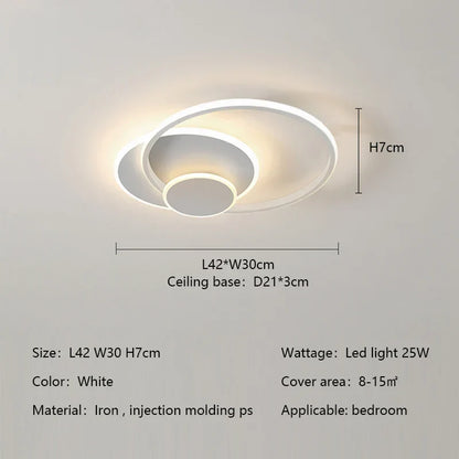 Decorbites™ Kreise LED Deckenleuchten Modernes Minimalismus Dimmbare Schlafzimmerlampenarmaturen