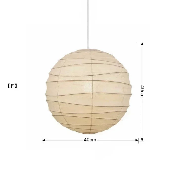 Decorbites™ Japanisches Wabi-Sabi-Pendant-Licht LED E27 Noguchi Akari Reispapier Deckenaufhänger