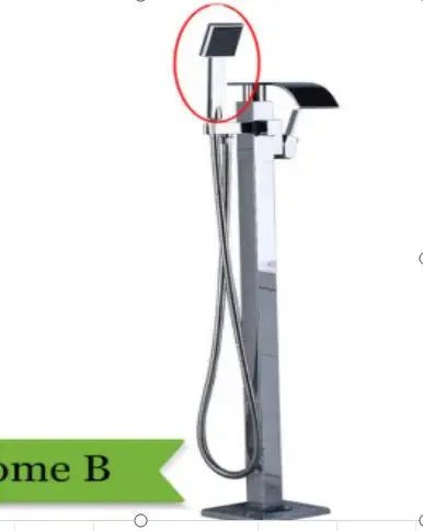 Decorbites™ Zweihandlicher Schwarzer Wasserfall-Badewannenarmatur Bodengestell-Set für das Badezimmer