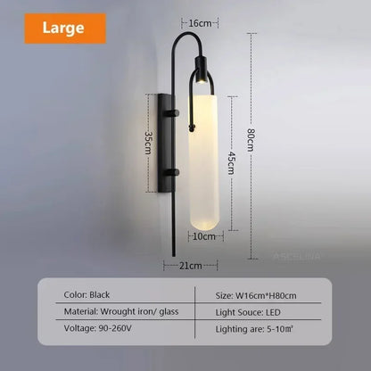 Decorbites™ Glasdiffusor LED Wandlampe für Wohnzimmer, Schlafzimmer, Gang, Treppen