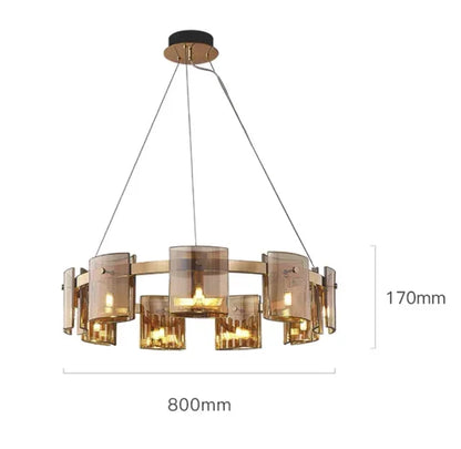 Decorbites™ Elegante Rauchglas-Hängelampe Deckenbeleuchtung für Esszimmer Wohnzimmer Schlafzimmer