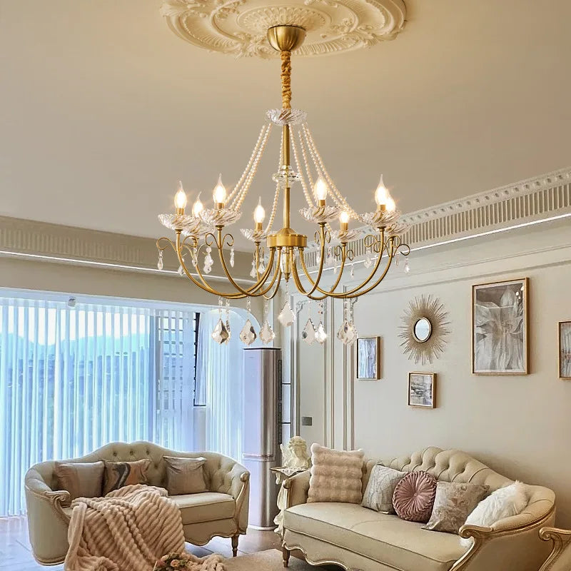 Decorbites™ Kristall-LED-Kronleuchter Wohnzimmer Luxusbeleuchtung E14 Hänge-Lampen