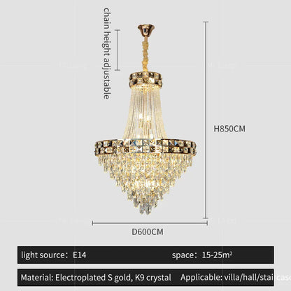 Decorbites™ Kristall-Leuchter: Intelligente Dimmbare Duplex-Villa-Pendelleuchte für Luxus-Wohnzimmer