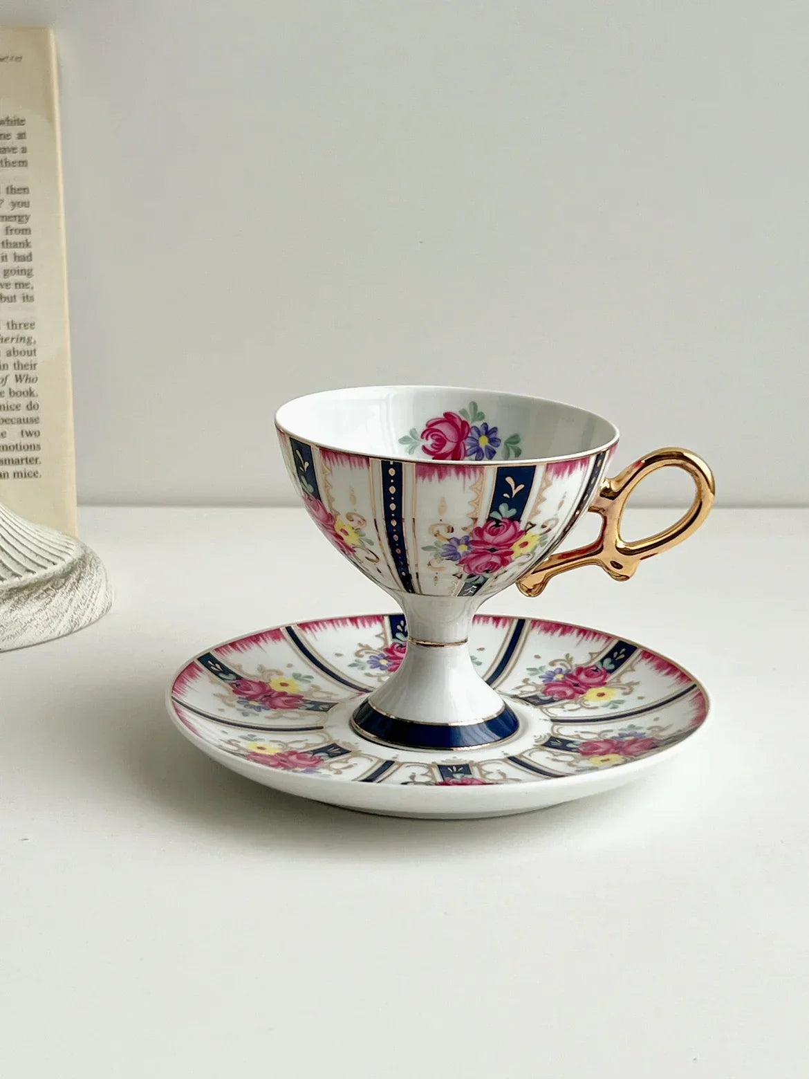 Decorbites™ Court Style Latte- & Cappuccino-Tassen-Set mit Untertasse, Teetassen-Set