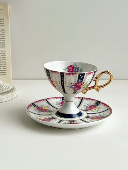 Decorbites™ Court Style Latte- & Cappuccino-Tassen-Set mit Untertasse, Teetassen-Set