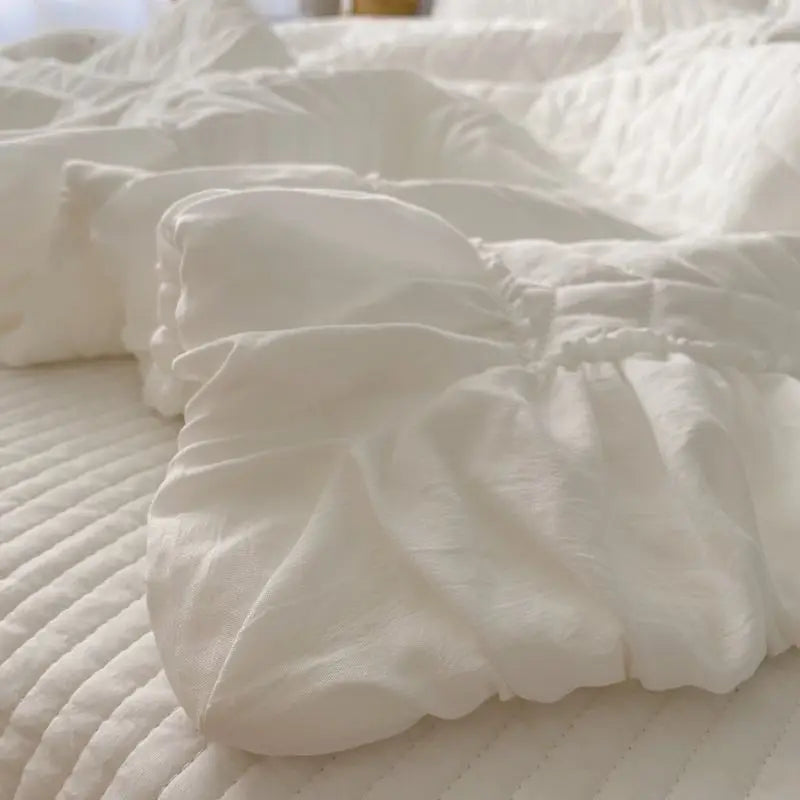 Decorbites™ Koreanischer Stil gewaschene einfarbig gequiltete Decke für Sommer-Bettüberwurf