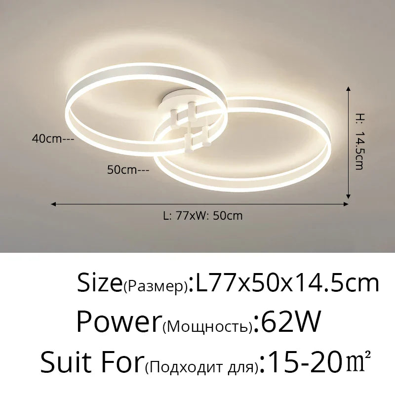 Decorbites™ LED-Acrylichtleuchter Auf/Ab-Lichter Kronleuchter für Wohnzimmer Schlafzimmer Heimdekoration
