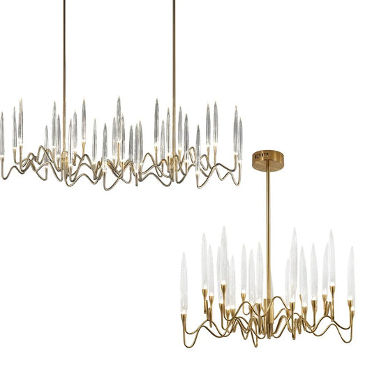 Decorbites™ Elegante Kerzenförmige Deckenleuchter - Vintage Minimalistisches Hanglampen für Luxuriöses Wohnzimmer