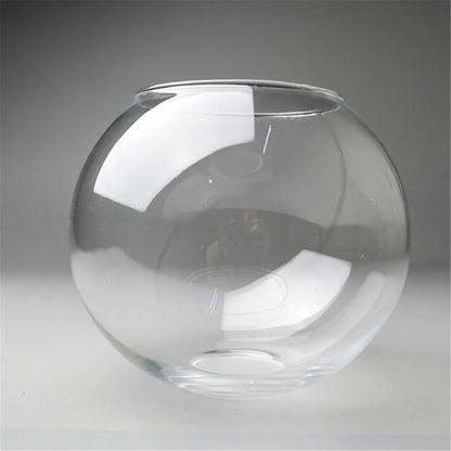 Decorbites™ Handgeblasener Klar-Glas-Kugellampenschirm mit 2 Öffnungen an den Enden, D18cm Glasabdeckung Kugellampenschirm