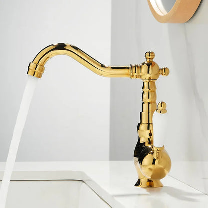 Decorbites™ Gold Beckenarmatur Einhebel-Waschbeckenmischer Heiß-Kalt-Mischbatterie