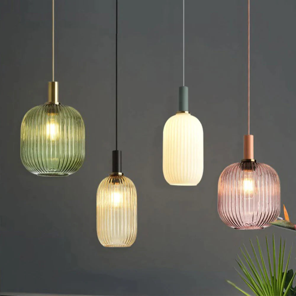 Decorbites™ Glas Farbige LED Anhänger Licht Kronleuchter für Heim Wohn- und Esszimmer Dekoration