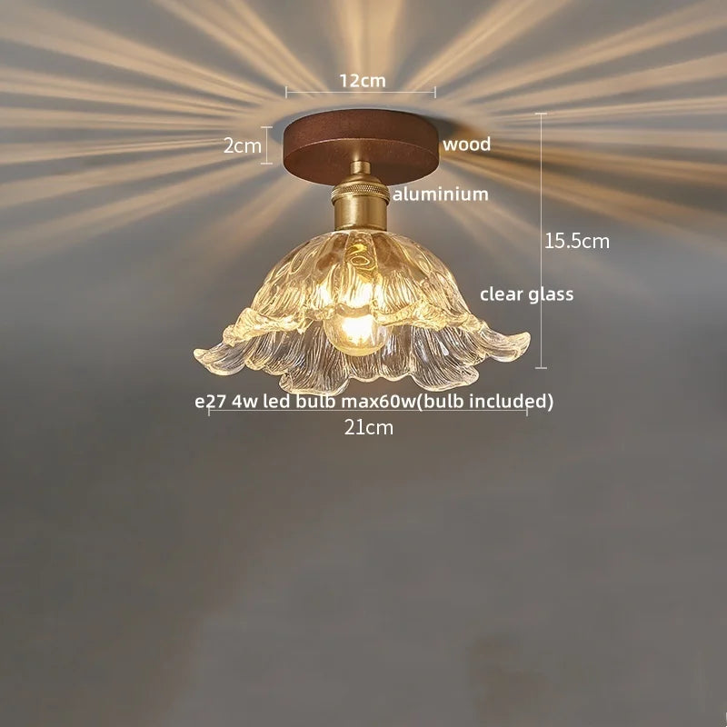 DecorBites™ LED Wood Canopy Ceiling Lamp Modern Living Room Light Fixtures