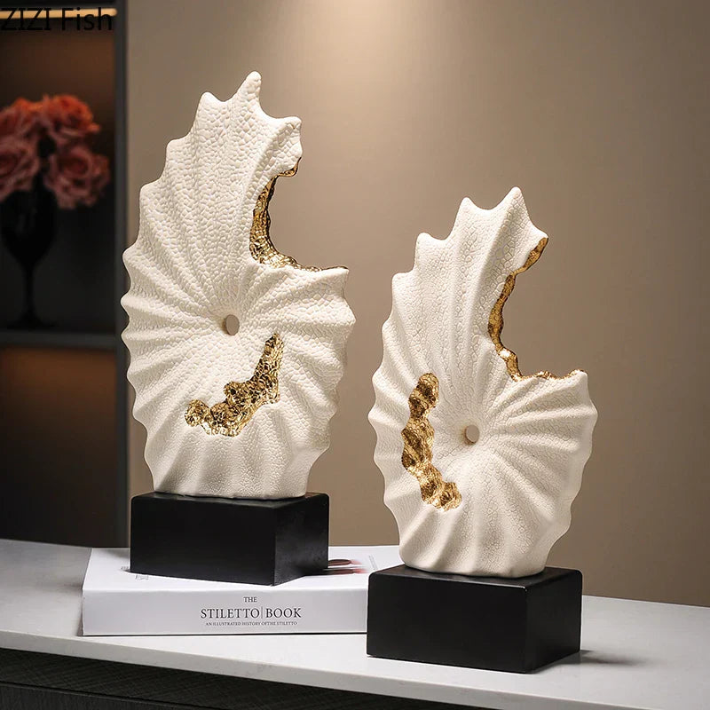 Decorbites™ Vergoldete Keramik-Landschaft Feng-Shui-Schreibtisch-Dekoration: Abstrakte Raumdekoration & Ästhetik