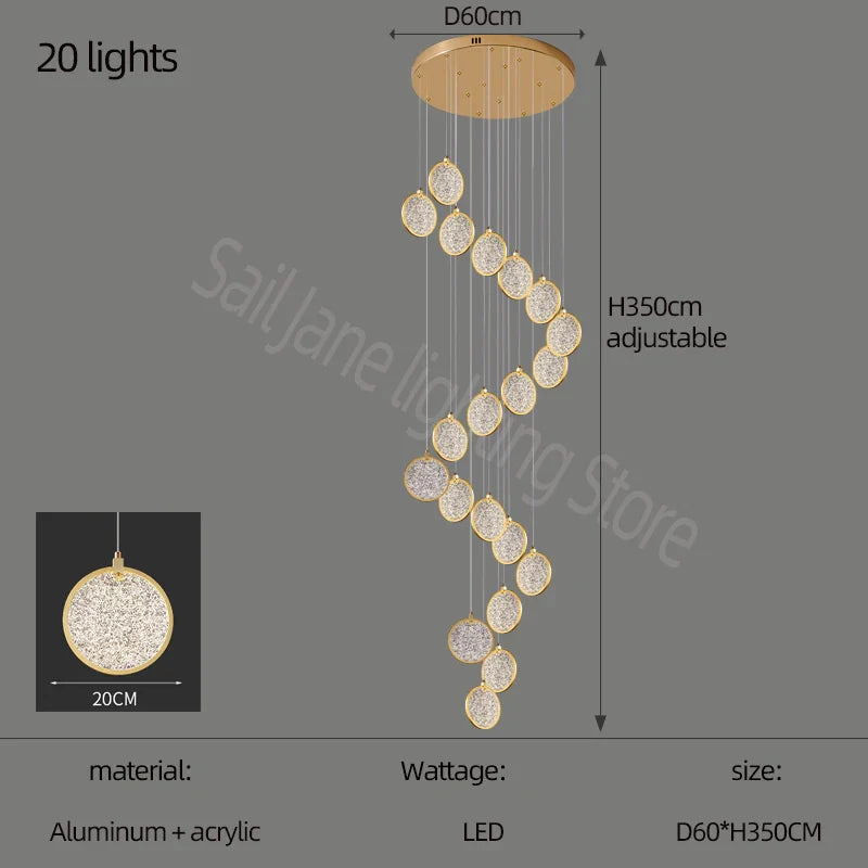 Decorbites™ Zweistöckige LED-Ring-Leuchter - Modernes nordisches Stil Wohnzimmerbeleuchtung