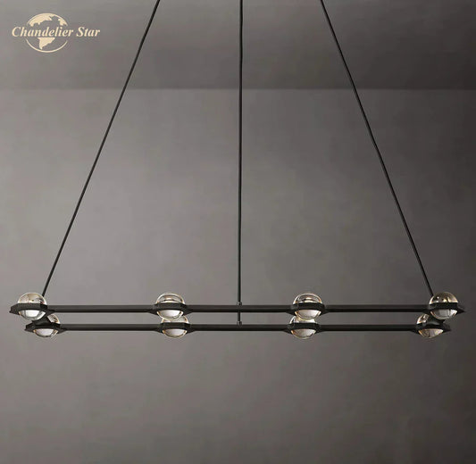 Decorbites™ Éclatant Kristall-Leuchter – Luxuriöse rechteckige Pendelleuchte für die Hausdekoration