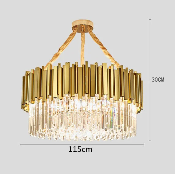 Decorbites™ Kristall-LED-Kronleuchter: Verstellbare Metall-Hängeleuchte für Wohnzimmer, Esszimmer, Schlafzimmer