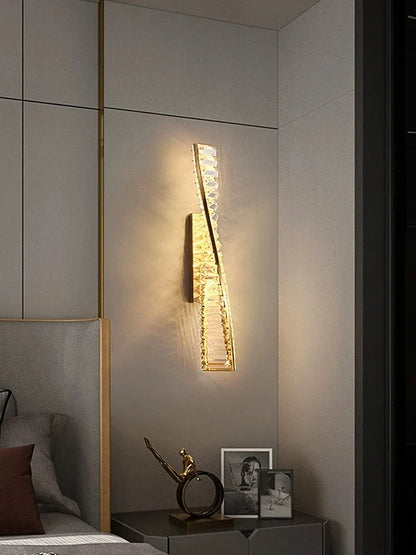 DecorBites™ Crystal Wall Sconce for Bedroom & Living Room Decor