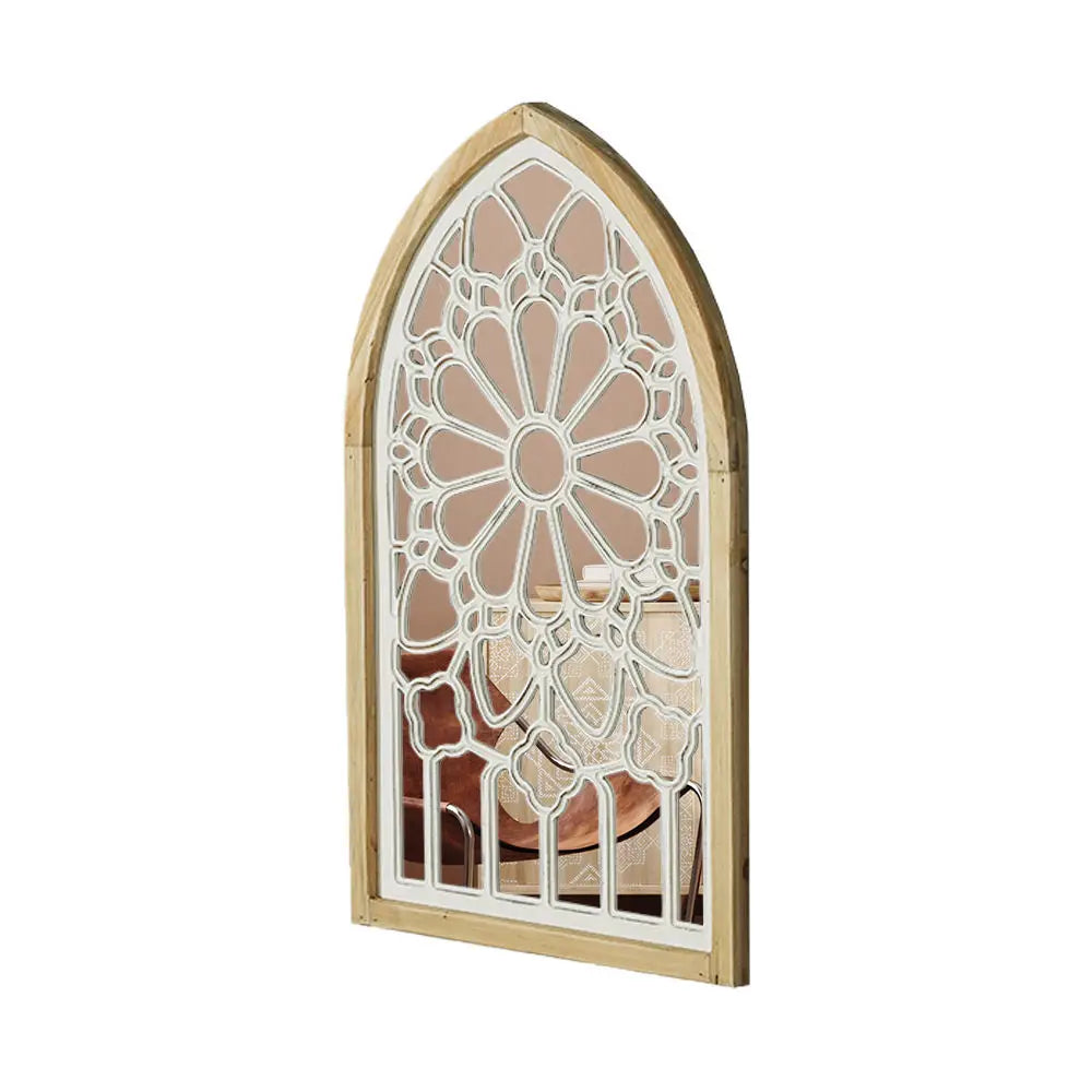 Wooden Gothic Wall Mirror