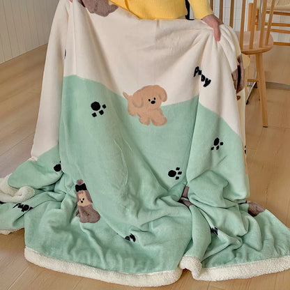 Decorbites™ Koreanisches Cartoon-Plüschdecke, weiche Nappensofabezug für Zuhause und Wohnheim