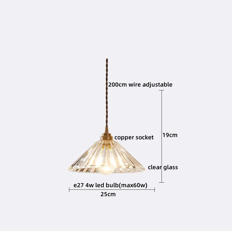 Decorbites™ Japanischer Stil LED-Hängeleuchte Kupferglas Hängelampe