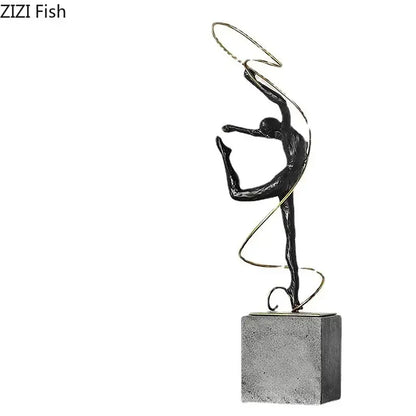Decorbites™ Gymnastik-Figuren-Statue Harz-Skulptur Raumdekoration Abstrakte Athleten-Ästhetik