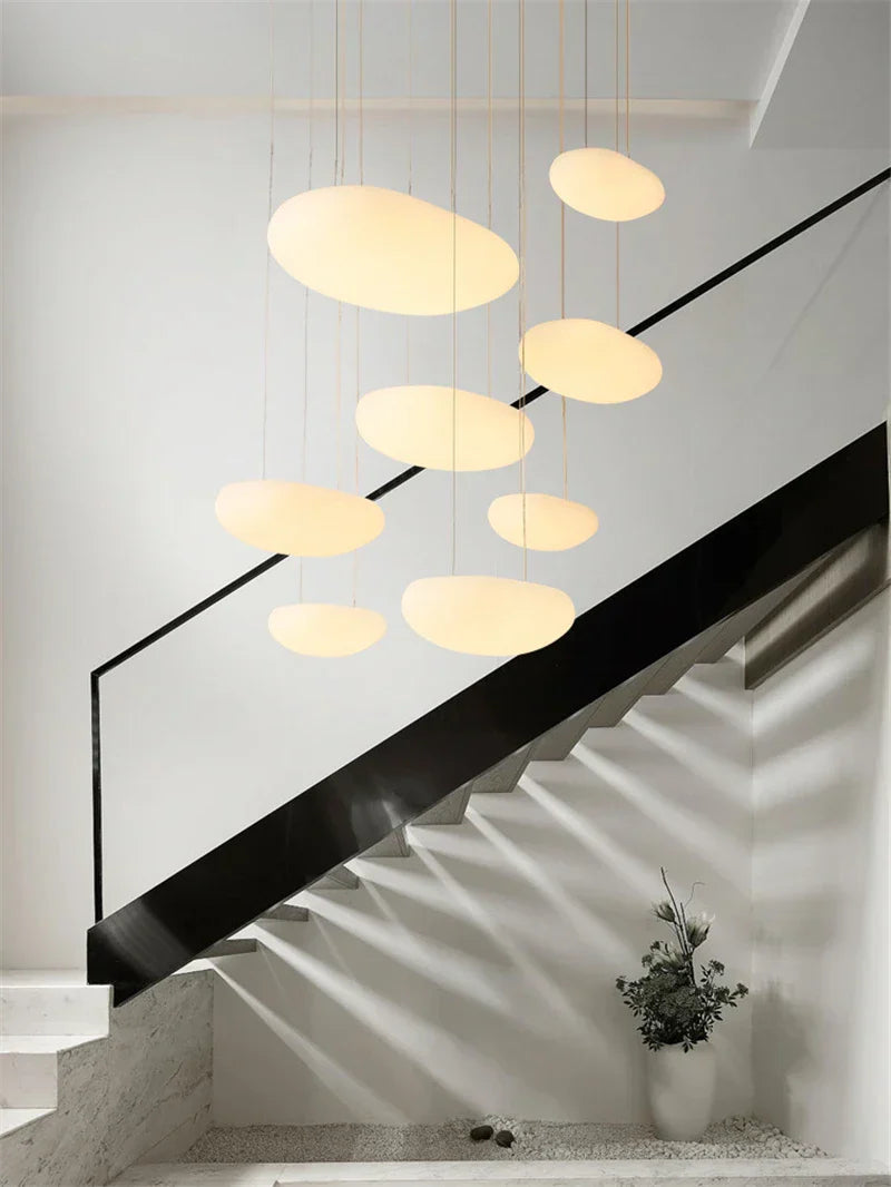 Decorbites™ LED-Kieselanhängerleuchte: Stilvolle weiße Kronleuchter für die Dekoration von Wohnzimmer, Schlafzimmer und Restaurant.