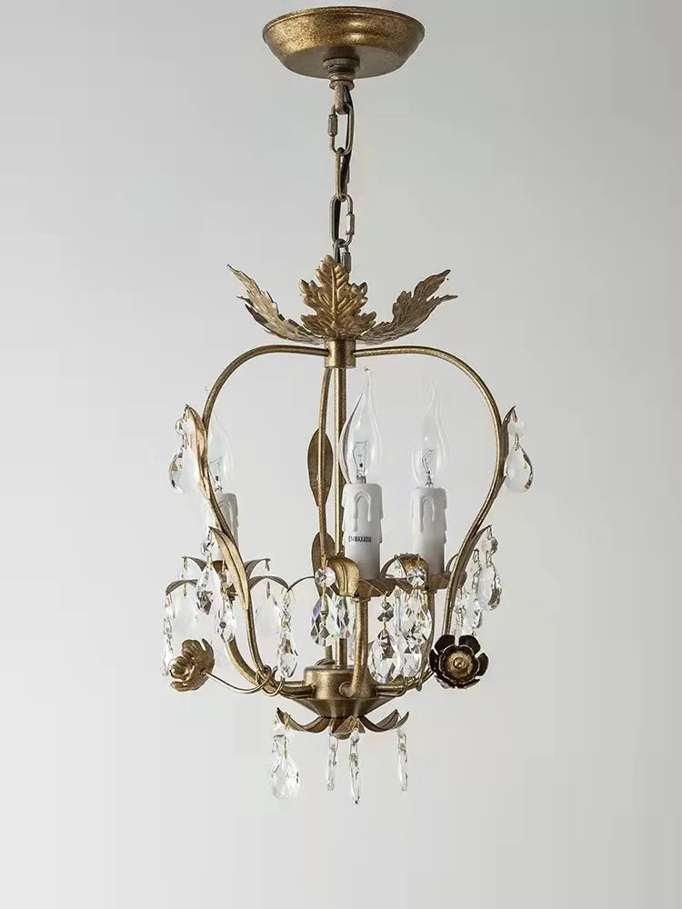 DecorBites™ Iron Crystal Chandelier for Corridor, Bedroom, Restaurant, Bar, Locker Room