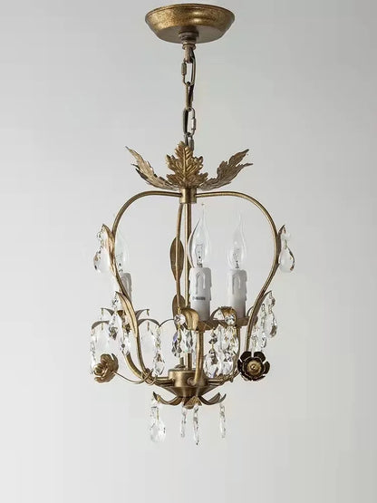 DecorBites™ Iron Crystal Chandelier for Corridor, Bedroom, Restaurant, Bar, Locker Room