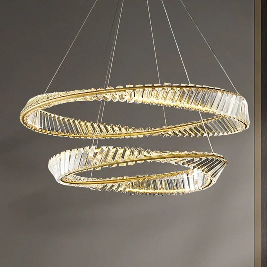 Decorbites™ Gold LED Kristall-Hängeleuchter für luxuriöse Beleuchtung im Wohn- und EsszimmerDeko