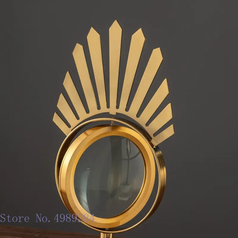 Decorbites™ Goldene Metall-Augen-Lupe mit Kristallglas-Basis - Moderne Heimdekoration