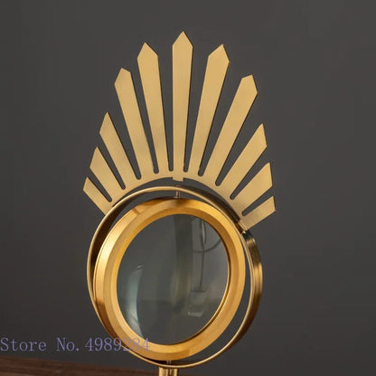 Decorbites™ Goldene Metall-Augen-Lupe mit Kristallglas-Basis - Moderne Heimdekoration
