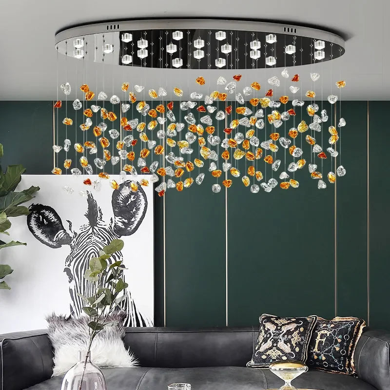 Decorbites™ Kristall-Esszimmer-Lüster: Elegante Stein-Dekorationsbeleuchtung für das Wohnzimmer