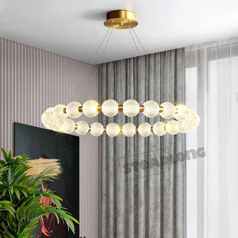 Decorbites™ Glas-Kugeln-LED-Hängelampe für Wohnzimmer & Schlafzimmer