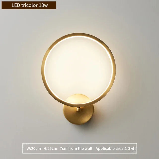 DecorBites™ Gold Crystal LED Wall Lights for Bedroom Decoration