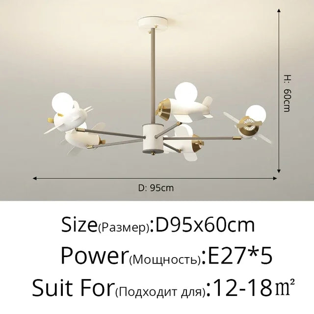 Decorbites™ Hubschrauber-Lüster: Innen-Hängeleuchten für Kinderzimmer und Wohnzimmer