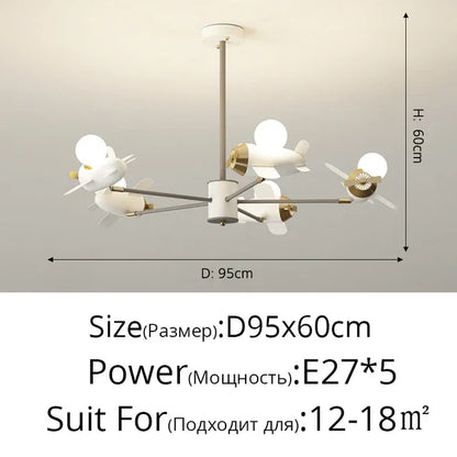 Decorbites™ Hubschrauber-Lüster: Innen-Hängeleuchten für Kinderzimmer und Wohnzimmer