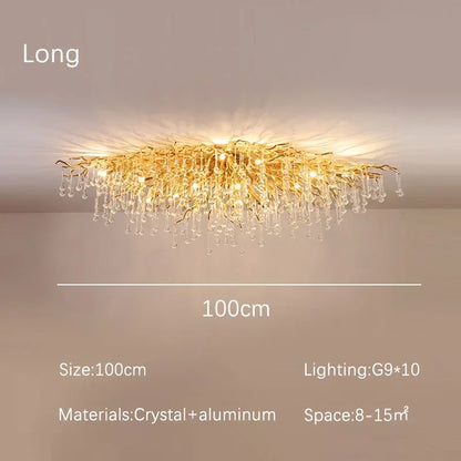 DecorBites™ Crystal Dendritic Chandelier: Modern Luxe for Living Room, Dining Room, Bedroom, Hotel Lobby
