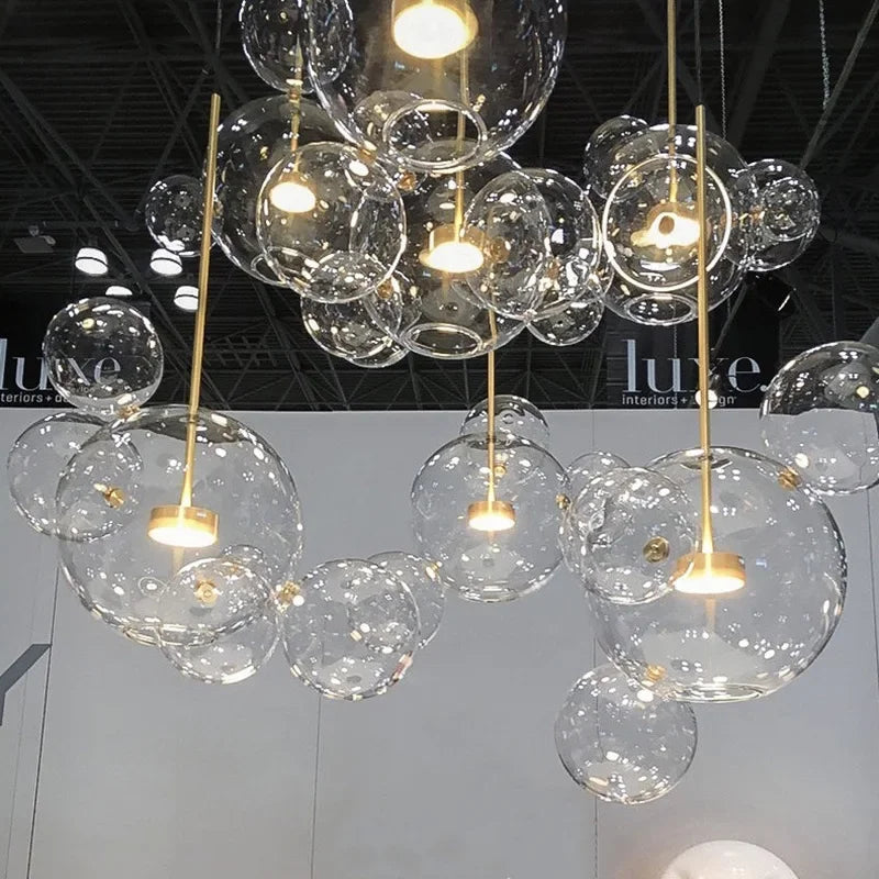 Decorbites™ Glas-Blase-LED-Kronleuchter: Stilvolle Deckenbeleuchtung für Ess- und Wohnzimmer