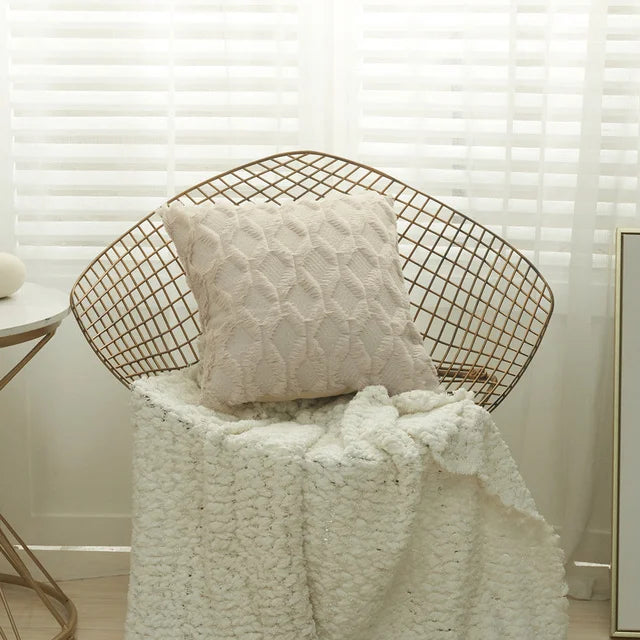 DecorBites™ Diamond Solid Embroidery Cushion Cover - Modern Home Decor