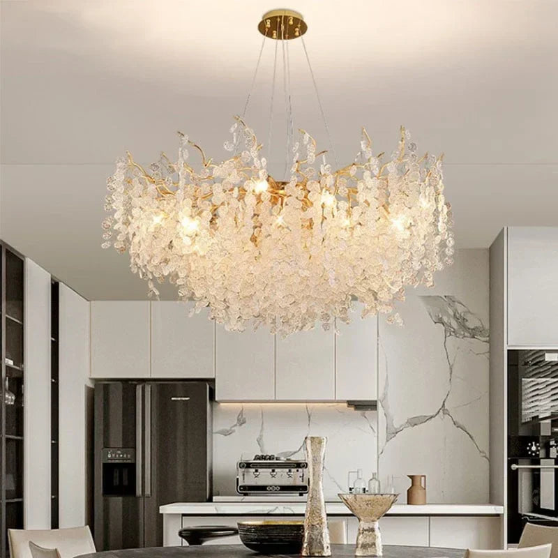 Decorbites™ Goldener Baumzweig-Kronleuchter: Elegante europäische Stil Pendelleuchte für die Einrichtung zu Hause
