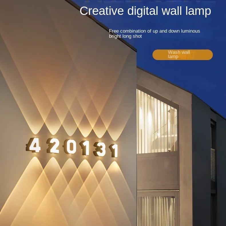Decorbites™ LED Oben-Unten-Digital-Wandleuchte für Laden Geschäft Veranda Werbung