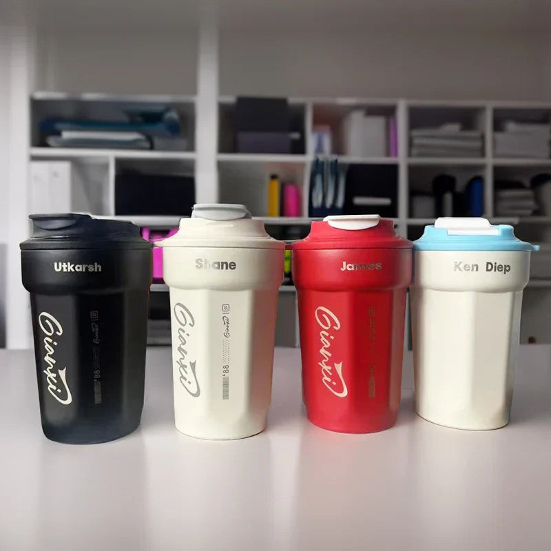 DecorBites™ 400ML Coffee Thermos Bottle Leak-Proof Portable Mug.