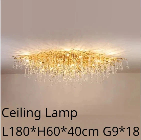 Decorbites™ Goldener Kronleuchter Moderne Luxus-LED-Glanz-Deckenleuchte