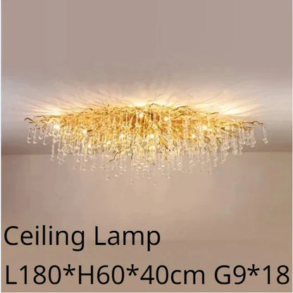 Decorbites™ Goldener Kronleuchter Moderne Luxus-LED-Glanz-Deckenleuchte