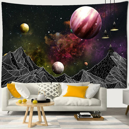 Decorbites™ Schwarz-Weiß-Sterne-Mandalas-Tapisserie - Wohnraumausstattung