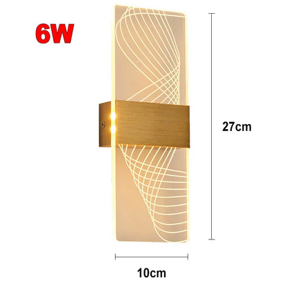 Decorbites™ Acryl-Touch-Sensor-LED-Wandleuchte, moderne Wandlampen, 6W Innenbeleuchtung für die Hausdekoration