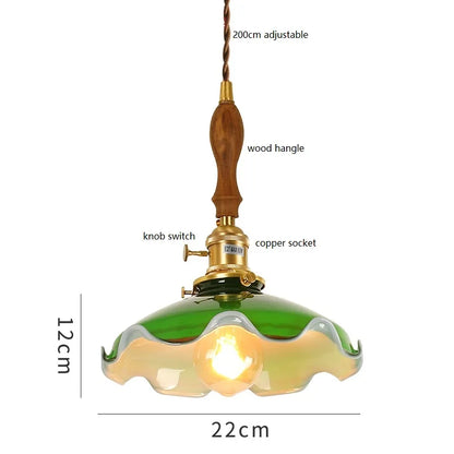 Decorbites™ Grüne Glas-LED-Hängeleuchte für Zuhause, Restaurant, Bar und Loft-Stil-Dekoration.
