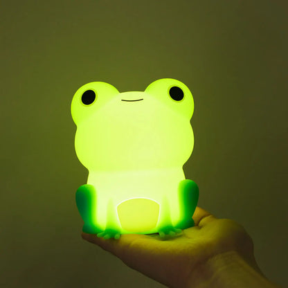 Decorbites™ Frosch-Nachtlicht: Weiches Silikon-Abblendbares Lampenlicht für Kinder, wiederaufladbar mit farbigem Licht